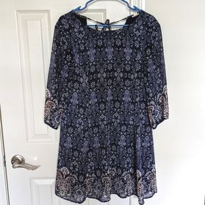 Garage Blue Floral Printed Dress